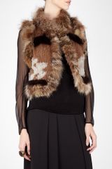 Elizabeth And James Elizabeth Fur Knit Vest Jacket