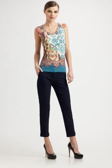 Etro Jersey Slim Leg Pants - Lyst