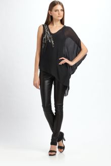 Helmut Lang Stretch Leather Skinny Pants - Lyst