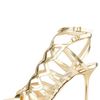 Jimmy Choo Mirrored Strappy Sandal in Gold - Lyst