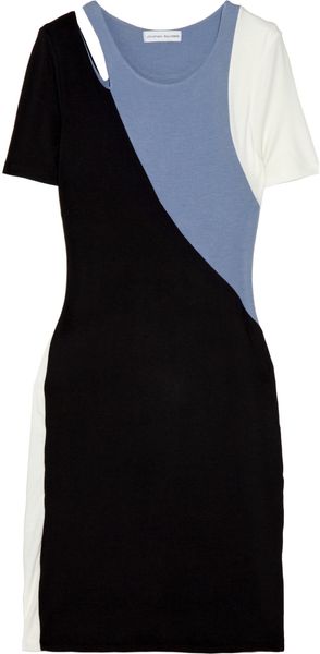 Jonathan Saunders Asymmetric Color-block Jersey Dress - Lyst