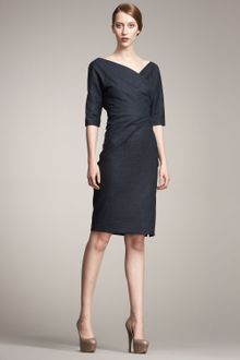 Lela Rose Side-ruched Dress - Lyst