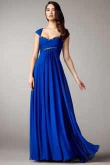 Notte By Marchesa Empire-waist Chiffon Gown - Lyst
