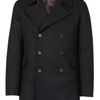 Ps By Paul Smith Black Melton Wool 3/4 Pea Coat in Black for Men - Lyst