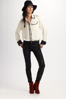 Rag & Bone The Leather Skinny Jeans - Lyst