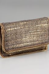 Stella McCartney Metallic Boucle Clutch