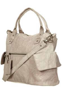 Topshop Grey Washed Leather Holdall - Lyst