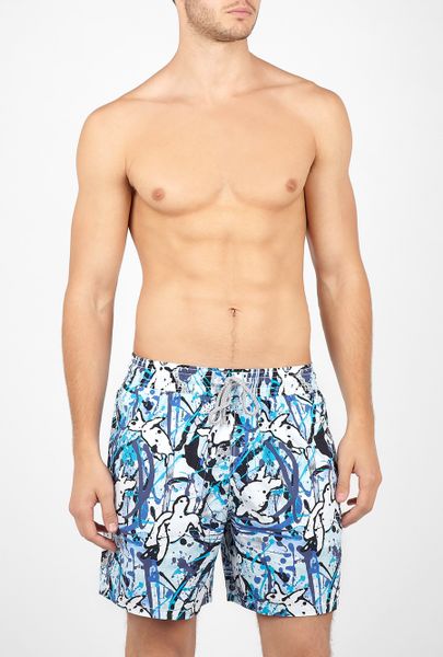 Vilebrequin Navy Drip Pollock Print Swimshorts in Blue for Men (navy) - Lyst