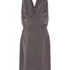 Zac Posen Silkblend Stretchcrepe Dress in Brown (gray) - Lyst