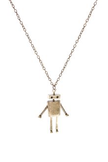 ASOS Collection Long Metal Robot Pendant Necklace - Lyst