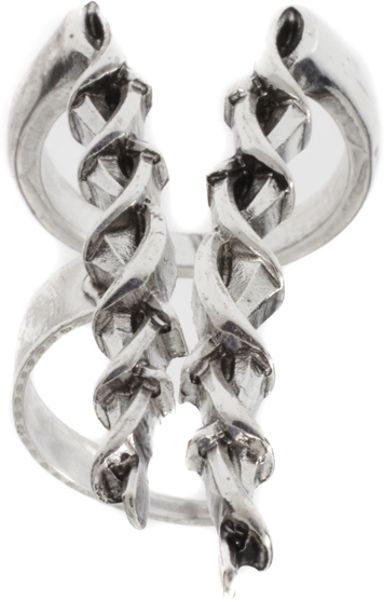 Asos Collection Asos Spiky Leaves Stretch Bracelet in Gold (antiquesilver) - Lyst