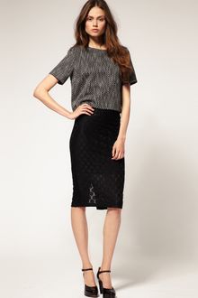 ASOS Collection Asos Circle Lace Pencil Skirt - Lyst