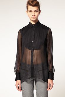 ASOS Collection Asos Stripe Bib Shirt - Lyst