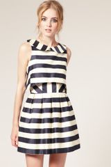 ASOS Collection Asos Peter Pan Dress in Stripe Print