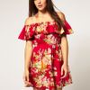 Asos Collection Asos Floral Print Off The Shoulder Beach Dress in Floral (floralprint) - Lyst