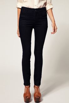 ASOS Collection Asos Waisted Panelled Skinny Jeans - Lyst