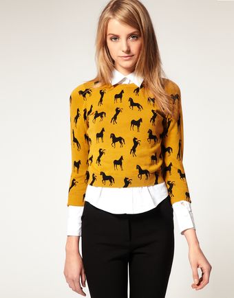 ASOS Collection Asos Jumper in Horse Print - Lyst