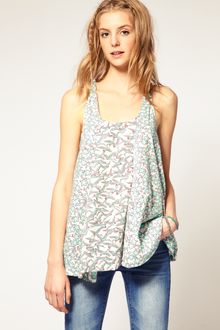ASOS Collection Asos Stork and Flower Print Vest - Lyst