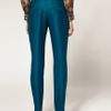 Asos Collection Asos Crop Skinny Trouser with Pintuck Detail in Blue (teal) - Lyst