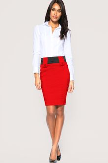 ASOS Collection Asos Tailored Bengaline Tab Front Pencil Skirt - Lyst