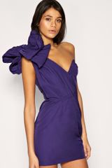 ASOS Collection Asos One Shoulder Dress with Exaggerated Bow