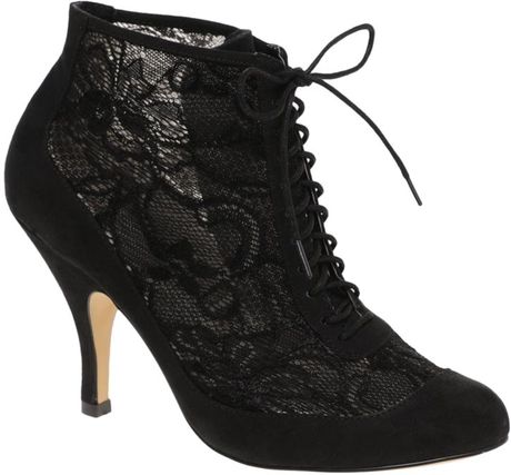 Asos Asos Acacia Lace Detail Ankle Boot in Black - Lyst