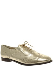 Asos Asos Marky Leather Lace Up Flat Shoe - Lyst