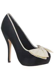 Asos Shoes Asos Prance Satin Bow Platform Court Shoe - Lyst