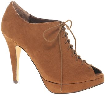 Asos Asos Tizzy Lace Up Peep Toe Platform Shoe Boot - Lyst