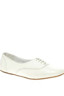 Asos Asos Mine Leather Lace Up Flat Shoe - Lyst