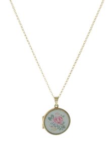 Cath Kidston Round Placement Locket Necklace - Lyst