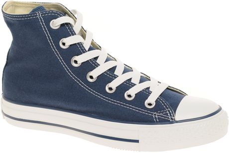Converse All Star Hi Plimsolls in Blue for Men - Lyst