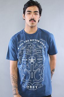 Obey The Til The Bitter End Basic Tee in Patrol Blue - Lyst