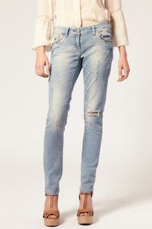 River Island Distressed Skinny Jeans - Lyst