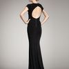 Alice + Olivia Rumor Openback Sparkle Gown in Black - Lyst