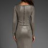 Alice + Olivia Tabitha Dress in Gray (silver) - Lyst