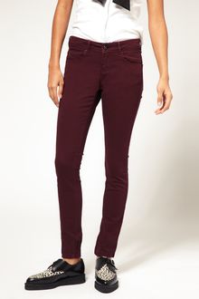 ASOS Collection Asos Deep Plum Skinny Jeans - Lyst