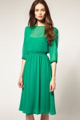 ASOS Collection Asos Midi Dress in Soft Chiffon