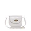 Asos Collection Asos Leather Mini Twist Lock Saddle Bag in White - Lyst