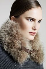 Brunello Cucinelli Buckled Fox Collar