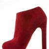 Christian Louboutin Suede Thickheel Bootie in Red (black) - Lyst