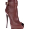 Giuseppe Zanotti Peep Toe Ankle Boot in Brown - Lyst