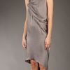 Helmut Lang Drape Dress in Gray (grey) - Lyst
