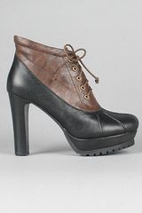 Jeffrey Campbell The Bellevue Bootie in Black and Brown