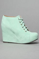 Jeffrey Campbell The 99 Tie Shoe in Mint Suede