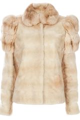 Liska Puff Sleeve Fur Jacket