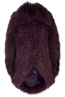 Liska Fox Fur Cape Coat - Lyst