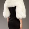 Liska Polar Fox Fur Bolero Jacket in White - Lyst