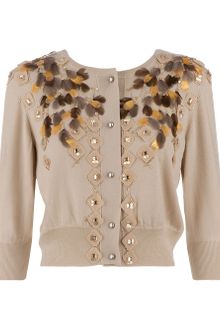 Oscar de la Renta Embellished Cardigan - Lyst