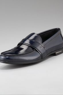 Prada Spazzolato Penny Loafer - Lyst